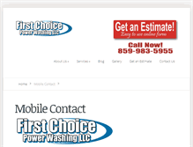 Tablet Screenshot of firstchoicepowerwashing.com
